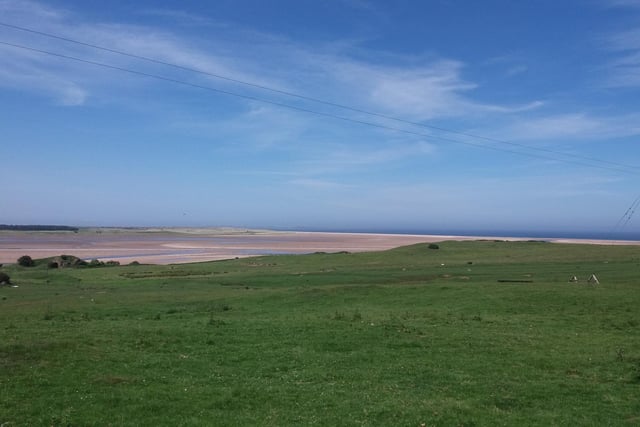 The view from Waren towards Budle Bay, near Bamburgh.