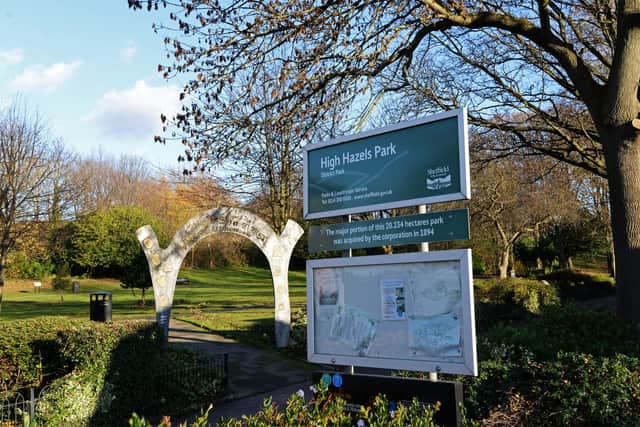 High Hazels Park, in Darnall, Sheffield, where a 21-year-old woman was reportedly raped