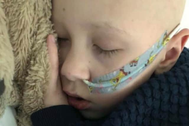 Riley Quinn, eight, underwent life-saving surgery at Royal Hallamshire Hospital in December 2020 (pic: Brain Tumour Research)