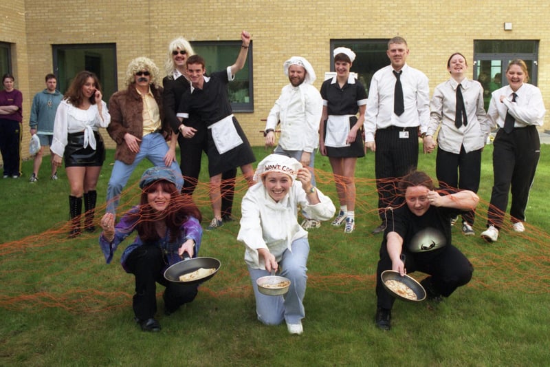 Staff from London Electricity based at Doxford did a special fundraising pancake race for the Echo Scanner of Hope Appeal in 1998. Are you in the picture?