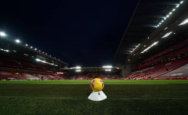 Premier League match ball. (Photo by Jon Super - Pool/Getty Images)