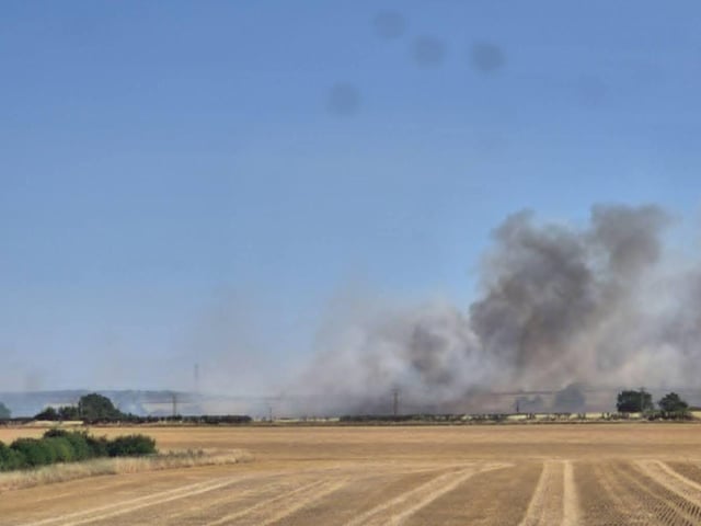 Local residents reported seeing a big plume of smoke across Bolsover.