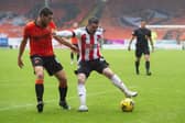 John Fleck in action for Sheffield United against Dundee United yesterday in a match that was abandoned at half time