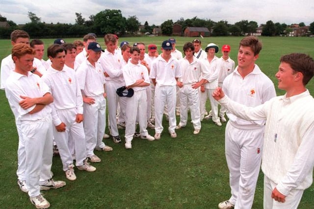 MArk Trimmingham, captain of Doncaster Area Cricket Council under 18's - tossing a coin for batting.