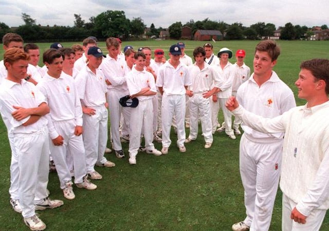 MArk Trimmingham, captain of Doncaster Area Cricket Council under 18's - tossing a coin for batting.