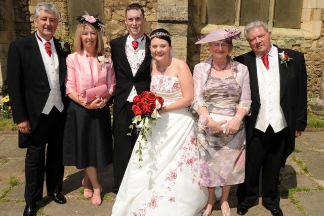 Holly and Stephen Murphy got married on the same date as Steven's parent's wedding anniversary. Photo was taken on 27/07/2013.