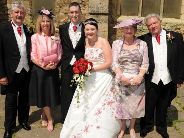 Holly and Stephen Murphy got married on the same date as Steven's parent's wedding anniversary. Photo was taken on 27/07/2013.