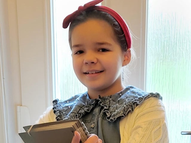 Taeghen age 8 dressed as Matilda for World Book Day.
