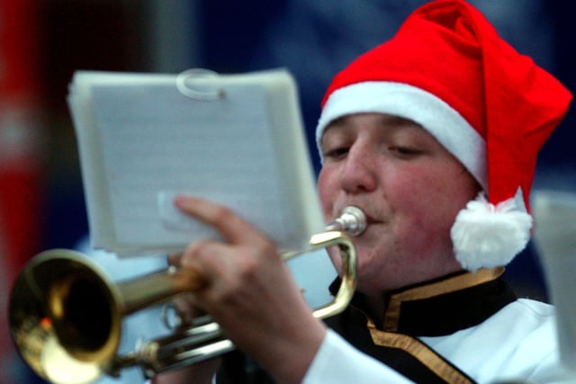 Musical entertainment at the 2003 Doncaster Christmas Lights Switch-On