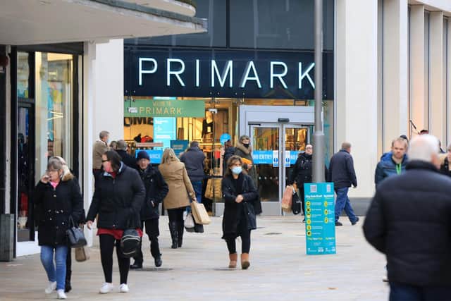 Sheffield enters tier 3 restrictions as the 2nd lockdown ends with shops reopening. Primark, The Moor. Picture: Chris Etchells