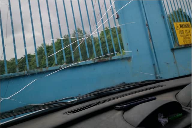 A motorist was stopped for driving a van with a cracked windscreen in Sheffield