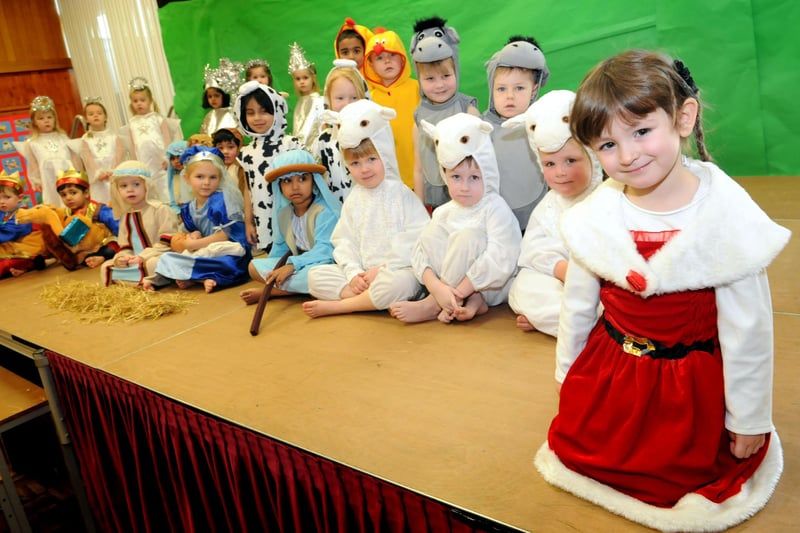 The Wriggly Nativity was the title of the St Bede's RC Primary School, South Shields, production by nursery pupils in 2014.