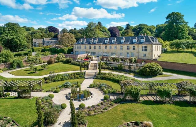 So here it is - superstar Robbie Williams's mansion in the small Wiltshire village of Compton Bassett, which was on the market for £6.75 million. It is encased within 70 acres of land, boasting phenomenal leisure facilities, including a swimming pool, sauna, steam room, gym, tennis courts, football pitch and stunning gardens.