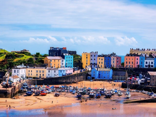 As the local tourist body points out, Pembrokeshire in South Wales is surrounded by the sea on three sides, making it a magnet for lovers of water sports, seafood and coastal walks. It has more than 50 beaches and is home to the smallest city in Britain, St Davids. Tenby is pictured.
