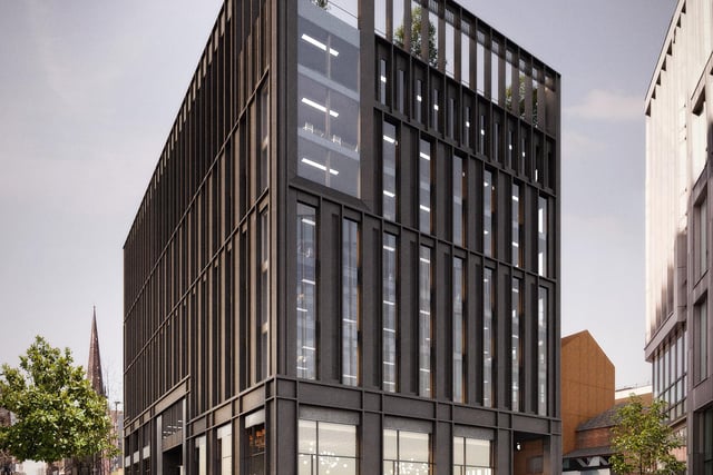 Elshaw House, which is close to Wellington Street, will be the city's first net carbon-ready building, it is claimed, meaning it will significantly contribute to the ambitions of a greener and more sustainable city centre. Around 70,000 sqft of office space will be provided, and the building is nearing completion.