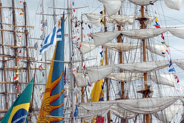 The Tall Ships along South Railway Jetty. Picture: Malcolm Wells 053126-21