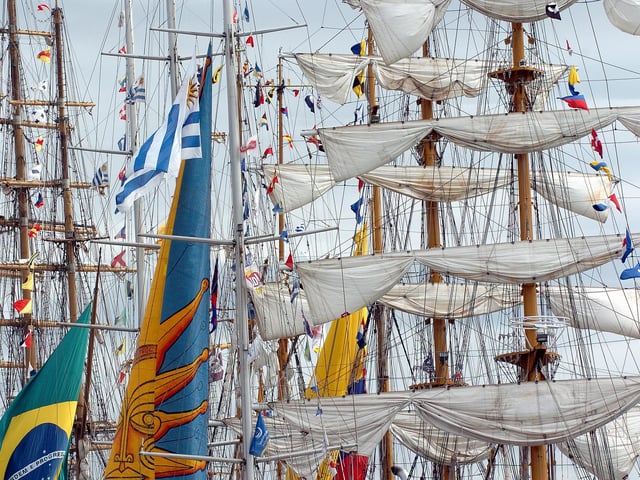 The Tall Ships along South Railway Jetty. Picture: Malcolm Wells 053126-21