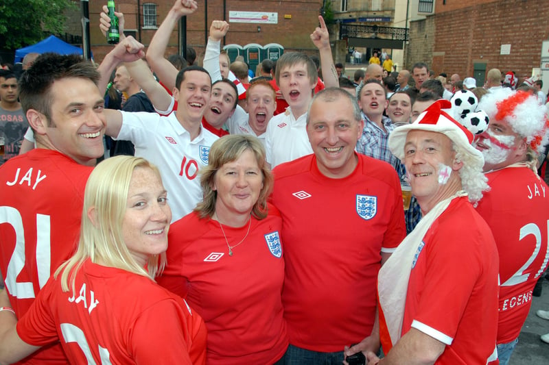 Family and friends of the late Jason Lee (Jay), formerly of Skegby, who sadly died from from testicular cancer aged 21 in September 2009, gather at The Swan in Mansfield in his memory during the 2010 World Cup.