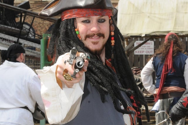 Stuart Hanrahan entertained visitors dressed as Jack Sparrow from the Pirates of the Caribbean movies.
