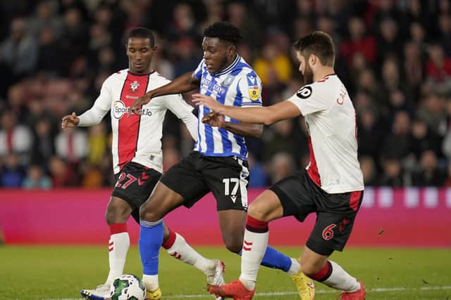 Fisayo Dele-Bashiru was forced off for Sheffield Wednesday against Southampton.