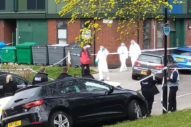 CSI officers at Callow Drive, Gleadless Valley, Sheffield, after a fatal shooting