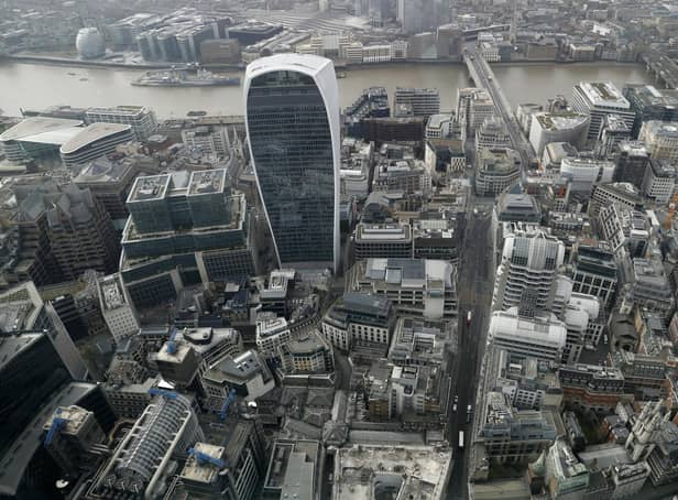 A view over the City of London. (AP Photo/Alastair Grant)