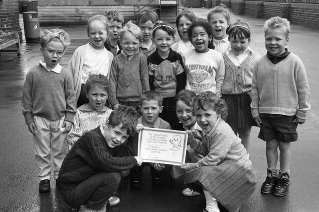 Children from the school helped to raise more than £600 for a children's charity in 1991. Were you one of them?
