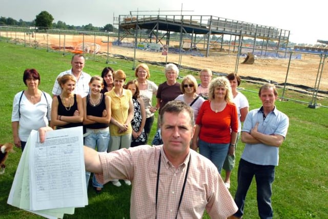 Protesters in 2007 wanted the council to halt construction on what they claimed was public land.