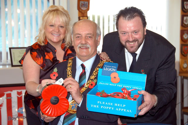 Paying tribute to the heroes 12 years ago with Sunderland Mayor, Coun Dennis Richardson, and Anne and Vince Harris from Sunderland British Legion pictured.