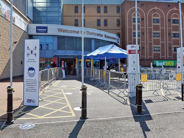 Start of Leger Festival at Doncaster Racecourse. First crowds allowed at a racecourse.