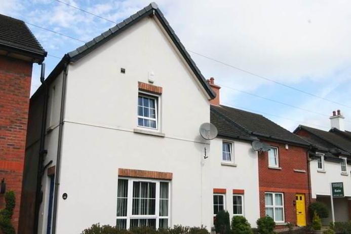 Two bed detached house in Thaxton Village, Lisburn.  Average house price in Lisburn and Castlereagh - £174,148.