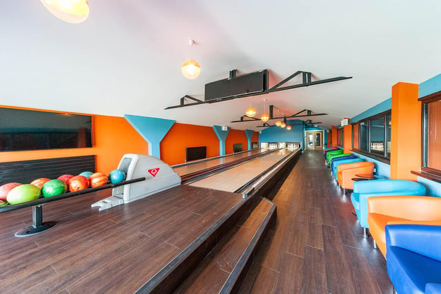 A two-lane bowling alley is located on the first floor or the leisure complex with retro-inspired designer interiors and bi-folding doors leading out to a generously sized balcony area, ideal for alfresco entertaining.
