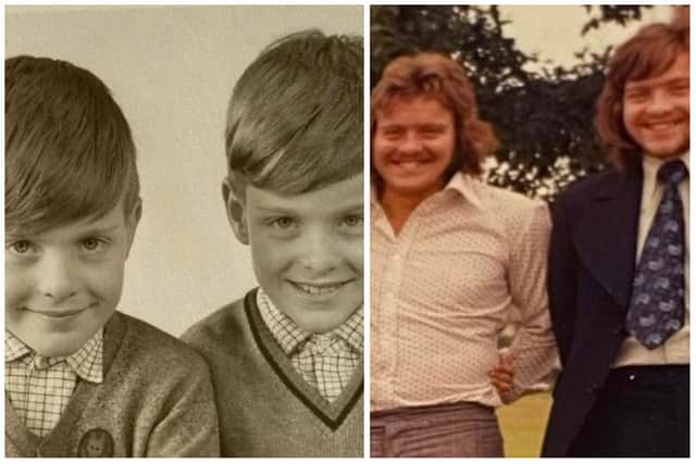 Identical twins Alan and Geoff Bates used to be confused for one another at school