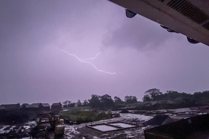 Photos taken by Ben Gould of lightning at Berewood, Waterlooville, at around 3am on July 27. Picture: Ben Gould