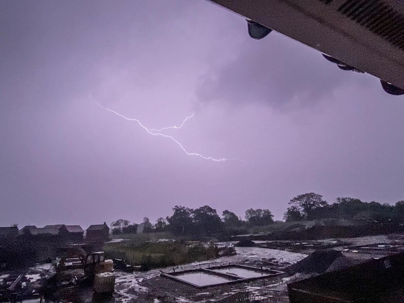 Photos taken by Ben Gould of lightning at Berewood, Waterlooville, at around 3am on July 27. Picture: Ben Gould
