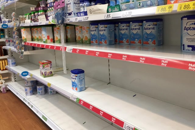 Panic buying has left supermarkets across Doncaster with empty shelves. Asda Doncaster Superstore, Gliwice Way, Bawtry Rd, yesterday. Picture: NDFP-17-03-20 EmptyShelves 19-NMSY
