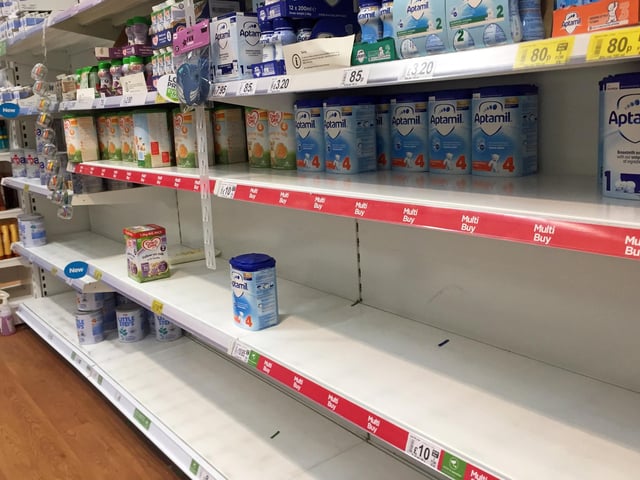 Panic buying has left supermarkets across Doncaster with empty shelves. Asda Doncaster Superstore, Gliwice Way, Bawtry Rd, yesterday. Picture: NDFP-17-03-20 EmptyShelves 19-NMSY