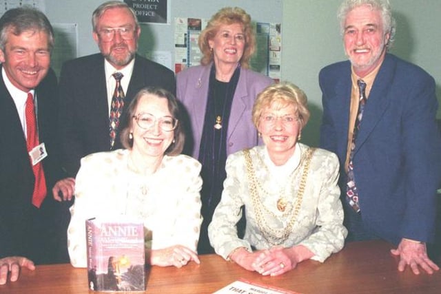 Library staff and counil members celebrating the Year of Reading at the Doncaster Central Library in 1999.