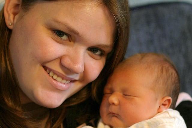 Amanda Preston, of Wirksworth, with daughter Olivia born on Christmas Day 2007.