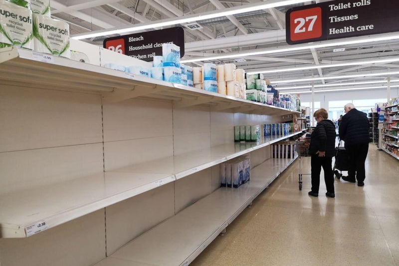 When disaster strikes, the British public decided it was a top priority to stock up on toilet roll supplies. The result? Supermarket shelves sitting empty for weeks on end and everyone scrambling for the last roll when limited stock eventually resurfaced.