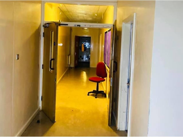 The corridors now lie deserted and empty