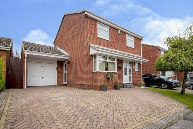 This three bedroom house has fitted wardrobes in each bedroom and is marketed by Buckley Brown, 01623 355797.
