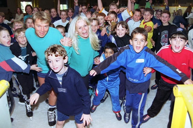 Doncaster Dome staged a three-day Dome Camp for the October half-term holiday. Senior leisure operatives Mark Strawbridge and Julie Grainger with just a few of the 100 or so 8-to-13-year-olds who attended over the three days