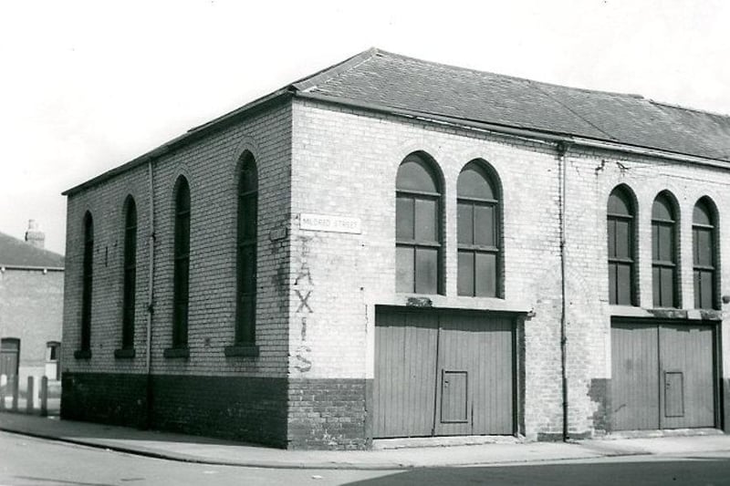 Hart Lane Infants' School on the corner of Mildred Street and Hart Lane. It was later used as a garage for wedding limousines and taxis. Photo: Hartlepool Museum Service.