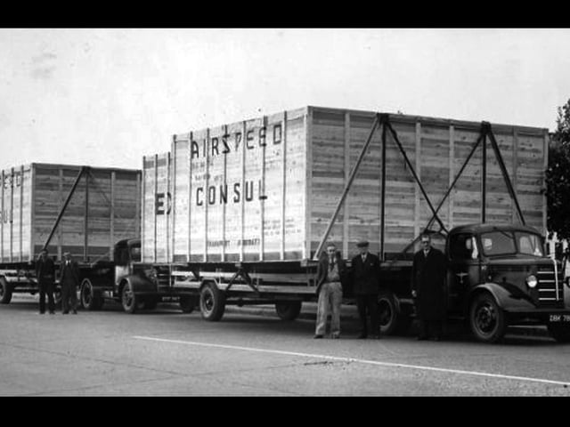 Vietnam bound. Two entire planes being shipped from Portsmouth to the Far East about 1950.