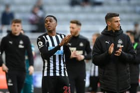 Joe Willock of Newcastle United applauds the fans after the Premier League match between Newcastle United and Sheffield United at St. James' Park (Stu Forster/Getty Images)