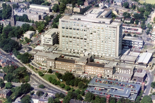 The Royal Hallamshire Hospital, Sheffield, pictured from above in the 1990s. Perhaps not the most obvious choice, but one fan said it was always the first thing I saw when driving down into Woodseats, looking across Sheffield
