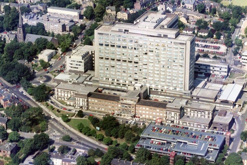 The Royal Hallamshire Hospital, Sheffield, became a city landmark when it was built in 1974, standing at 76m in heght.