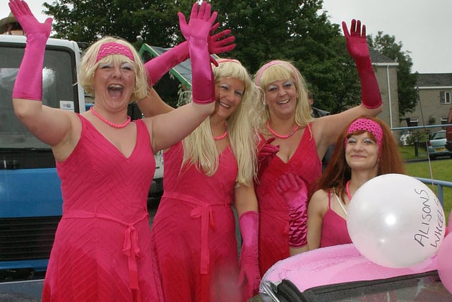 Tideswell carnival, Sheila's wheels, would you buy insurance from these girls?