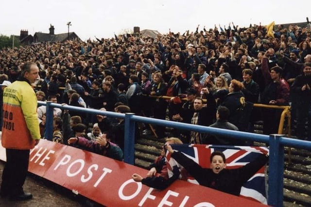 Chesterfield away was always a big occasion, and this 1-0 win was one many will remember. Do you spot any familiar faces?